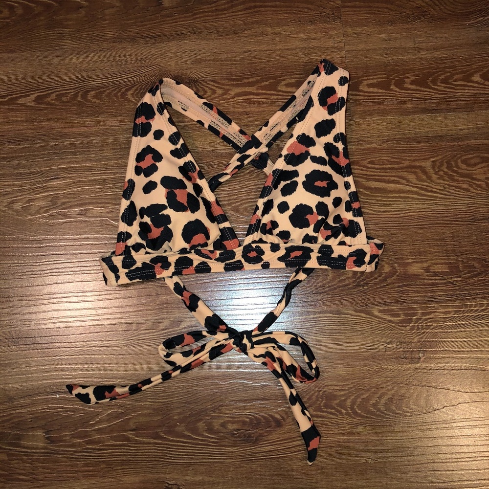 Cheetah Print Target Bikini Top
